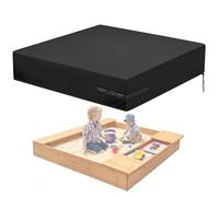 Ultifore Sandbox Cover Waterproof, Outdoor Square Sandpit Cover with Drawstring & Buckles, 500D Oxford Windproof Dustproof Garden Sand Box Covers for Sand Pit - 118x118x20cm