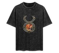 Ultima Online RPG Video Pc Game Summer Casual Tee Short Sleeve Crew Neck Cotton Tops Unisex Washed Vintage T-Shirt Black XXL