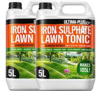 Ultima-Plus XP Iron Sulphate Lawn Tonic Liquid Fertiliser with Seaweed Extract - Provides Greener Grass and Hardens Turf (10 Litres)