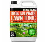 Ultima-Plus XP Iron Sulphate Lawn Tonic Liquid Fertiliser with Seaweed Extract - Provides Greener Grass and Hardens Turf (5 Litres)