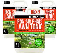 Ultima-Plus XP Iron Sulphate Lawn Tonic Liquid Fertiliser with Seaweed Extract - Provides Greener Grass and Hardens Turf (15 Litres)