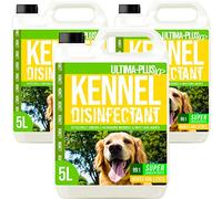 ULTIMA-PLUS XP Kennel Kleen - Disinfectant, Cleaner, Sanitiser & Deodoriser, Concentrated, For use in Kennels, Catteries, Hatches and More, Lemon Fragrance, 15 Litres
