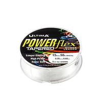 ULTIMA Powerflex Tapered Leader, 15.0lb/6.8kg < 50.0lb/23.0kg, Monofilament, Clear, Tapered Leader, 15m (8m Parallel, 7m Tapered)