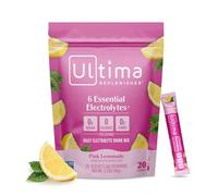 Ultima Replenisher Daily Electrolyte Powder Drink Mix - Sugar Free - Pink Lemonade, 20 Stickpacks - Hydration Packets with 6 Electrolytes and Trace Minerals - Keto Friendly, Vegan, Non-GMO