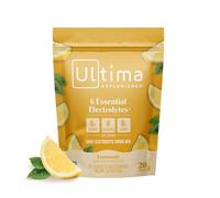 Ultima Replenisher Daily Electrolyte Powder - Lemonade, 20 Stickpacks - Zero Sugar Hydration Packets with 6 Electrolytes and Minerals - Sugar Free, Plant Based & Keto Friendly Drink Mix