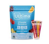 Ultima Replenisher Daily Electrolyte Powder - Original Variety Pack, 20 Stickpacks - Zero Sugar Hydration Packets with 6 Electrolytes and Minerals - Sugar Free, Plant Based & Keto Friendly Drink Mix