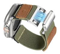 ULTIMAL Compatible with Apple Watch Straps Ultra 2/1 Series 10 9 8 7 6 5 4 SE SE2, Nylon Magnetic Snap Fastener Band for iWatch Strap 49mm 46mm 45mm 44mm (XL, Green)