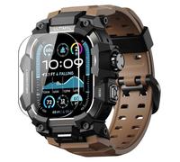 ULTIMAL Rugged Case with Band for Apple Watch 46mm,Compatible with Apple Watch Series 11/10, Military Grade Shockproof Bumper Cover for iWatch Tactical Band Men (46mm,Coffee Brown)