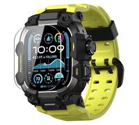 ULTIMAL Rugged Case with Band for Apple Watch 49mm,Compatible with Apple Watch Ultra 3/2/1, Military Grade Shockproof Bumper Cover for iWatch Tactical Band Men (49mm,Fluorescent Green)
