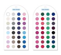 Ultimate 12 Season Color Analysis Template Cards (Set of 2),Portable Color Matching Guide for Outfits & Makeup,Scratch-Proof Double-Sided Palette with 60+ Color & Bead Ball Chains (True Winter)