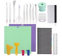 Ultimate Accessories Bundle for Cricut Maker & All Explore Air, Includes Vinyl Tool Kit, Craft Weeding Tools, Remover Set, Scraper, Spatula, Scrap Collector, Cutting Mat, Ruler, & Fine Point Pens