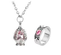 Ultimate Anime Cosplay Jewelry Set: 5 Soul Core Gem Necklaces with 5 Unique Tail Rings for Every Character!, 5 sets gift box, Alloy Steel, Created Alexandrite