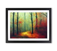 Ultimate Autumn Forest Framed Print | A3 Black Framed Wall Art | Ready to Hang | Modern Landscape Picture | Living Room Bedroom Lounge Office