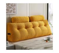 Ultimate Back Cushion Wedge for Bed & Sofa Lumbar Support Triangular Reading Pillow with Removable Neck Roll & Washable Cover (Yellow 150x50x20cm 2 pillows)