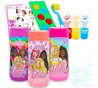 Ultimate Barbie Bathroom Set - Bundle with Shampoo, Body Wash, Bubble Bath, Bath Paint, Stickers, More | Barbie Bath and Shower Supplies Kit for Kids, Girls