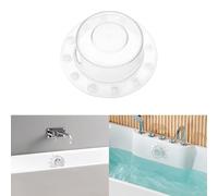Ultimate Bathtub Overflow Drain Cover & Stopper - Adjustable Leak-Proof Bath Drain Cover for Deeper Soaks, Spa Essentials, for Mom & Bath Lovers -4" (Clear)