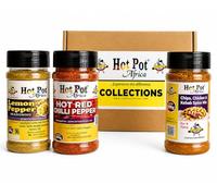 Ultimate BBQ Seasoning Gift Set, Premium Lemon Pepper, Kebab Spice & Hot Chilli Collection for Meat, Chicken & Vegetables by Hot Pot Africa