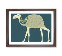 Ultimate Camel BLK Framed Print | A2 Walnut Framed Wall Art | Ready to Hang | Modern Animal Picture | Living Room Bedroom Lounge Office