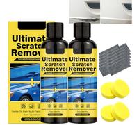 Ultimate Car Scratch Remover Kit, Scratch Remover with Sponge&Nano Sparkle Cloth, Car Paint Scratch Repair for Any Car Scratches, Repair Paint Scratches & Water Spots, Long-Lasting Protection (2PCS)