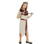 Ultimate Children Complete Indian Chief Fringed Vest Headdress Feathers Accessories, Halloween Cosplay Party Court Style Dress Up Set Costume #D Beige