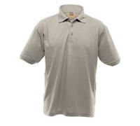 Ultimate Clothing Collection Men's UCC 50 50 Heavyweight Plain Pique Short Sleeve Polo Shirt in Grey | Size: 2XL Ultimate Clothing Collection Grey 2XL