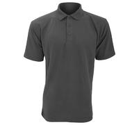 Ultimate Clothing Collection Men's UCC 50 50 Plain Pique Short Sleeve Polo Shirt in Charcoal | Size: 4XL Ultimate Clothing Collection Charcoal 4XL