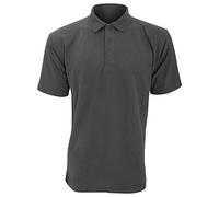 Ultimate Clothing Company Mens Short Sleeve Polo Shirts, Charcoal, XXX-Large. UCC003