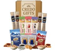 Ultimate Coffee & Breakfast Hamper Gift Set Including Apple, Strawberry & Blueberry Snack Bars, Instant Coffee and Decaf, Muesli Portions and Shortbread Biscuits - Breakfast Treat Box