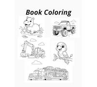 Ultimate Coloring Book for Kids - Dinosaurs, Animals & Trucks: 25 Fun Single-Sided Illustrations • 50 Pages • Ages 4-17