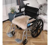 Ultimate Comfort Wheelchair Cushion - Pure Wool Fleece Medical Sheepskin Seat Pad for Wheelchairs, Cars & Home - Pressure Relief, Soft & Durable Support Pad