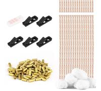 Ultimate Consumption Supplies Package for Petrol Fuel Lighter Replacement（ 100Pcs Flint Stone ，30Pcs Wick ，Cotton Wadding & 5pcs Rubber Felt Pad）
