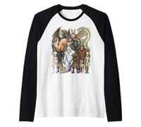 Ultimate Cryptid Squad Mythical Creatures Raglan Baseball Tee