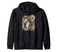 Ultimate Cryptid Squad Mythical Creatures Zip Hoodie