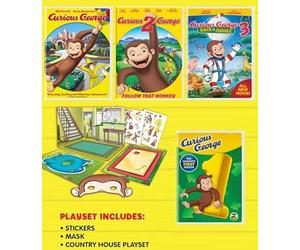 Ultimate Curious George 13-Movie PBS Kids Learning Collection: Back to School/Egg Hunting/Garden Discoveries/Gets a New Toy/Goes to the Doctor/Leads the Band/Outdoor Adventures/Robot Monkey/Sails with