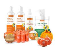 Ultimate Dog Care Bundle | All-in-One Dog Care Pack | New Puppy Gift | Gift for Dog Lover | 100 Poop Bag Rolls | Dog Travel Bowls | Grooming Essentials & Tote Bag