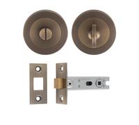 Ultimate Door Privacy Pack in Antique Brass