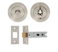 Ultimate Door Privacy Pack in Satin Nickel | Includes Turn and Release, 76mm Tubular Deadbolt and All fixings - UDP/BATH30/SN