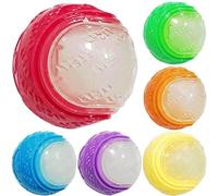 [Ultimate Durability] 6 Pack Indestructible Dog Toys, Squeaky Chew Balls for Aggressive Chewers & Puppy Teething, Glow-in-Dark Training Balls for Small/Medium Dogs, Non-Toxic Rubber Dental Toys