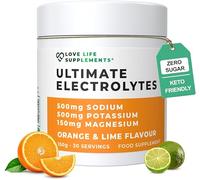Ultimate Electrolytes Powder, 500mg Sodium, 500mg Potassium, 150mg Magnesium, 30 Servings, Himalayan Salt, Hydration & Rehydration, Orange & Lime, Zero Sugar, Vegan - Love Life Supplements