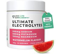 Ultimate Electrolytes Powder, 500mg Sodium, 500mg Potassium, 150mg Magnesium, 30 Servings, Himalayan Salt, Hydration & Rehydration, Raspberry, Zero Sugar, Vegan - Love Life Supplements