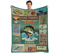Ultimate Fishing Lover Gift Finishing Blanket 50"X60" Flannel Unique Fishing Gift for Men, Boys, Fisherman for Men Who Love Fishing Blanket