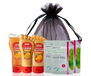 Ultimate Foot Care Kit Replenishment, Exfoliating Essentials with Foot Mask, Foot Peel Mask, Foot Spa Set, Mint Foot Lotion, Best Foot Peel, Tea Tree Foot Mask, Foot Soak Socks (Mango)