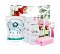 Ultimate Foot Care Kit with Exfoliating Foot Mask, Foot Peel Mask & Spa Tools for Smooth Feet, Coconut - Gift Box Included