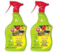 Ultimate Fruit and Vegetable Bug Killer - 1L Ready-to-Use Spray (Pack of 2) | Kills Aphids, Caterpillars, Whitefly, Mites & More | Fast-Acting Insecticide for Edible Plants