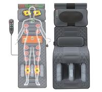 Ultimate Full Body Heated Massage Mat with 20 Vibrating Nodes - Relief for Back, Lumbar & Leg Pain, Foldable & Portable Electric Pad
