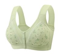 Ultimate Full Coverage Wireless T-Shirt Bra Superior Support Comfort Seamless Underwear for Large Bust Women All Day Wear (Green, 38)