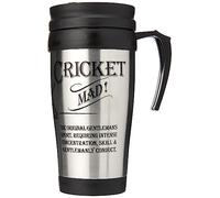 Ultimate Gift for Man Stainless Steel 8841 Cricket Mad Travel Mug, one Colour, 7 fl oz