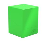Ultimate Guard Boulder Solid 100+, Deck Case for 100 Double-Sleeved TCG Cards, Neon Green, Secure & Durable Storage for Trading Card Games, No Transparency