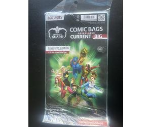 Ultimate Guard Comic Bags BIG Resealable Current Size 100 Bags In The Pack