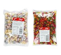 Ultimate Gummy Duo: Bulk Assortment of Chewy Treats - Jelly Babies 3kg and Jelly Beans 3kg - 8,9